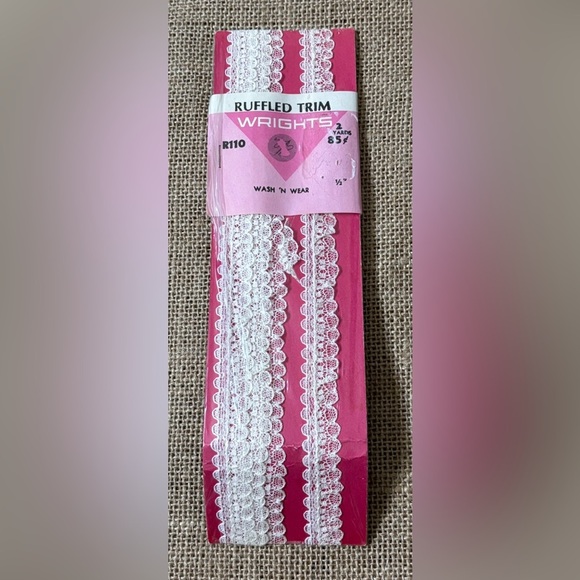 Vintage Lace Ribbon Trim Wash And Wear 2 Yards Crafts France Cottage Fairy Core - Picture 1 of 4